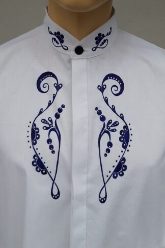 Bavlnená košeľa s ručne maľovaným originálnym vzorom "Jano"