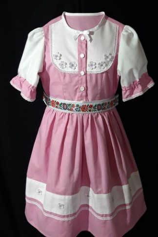 Dievčenské folklórne šaty s opaskom
