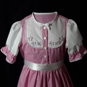 Dievčenské folklórne šaty s opaskom