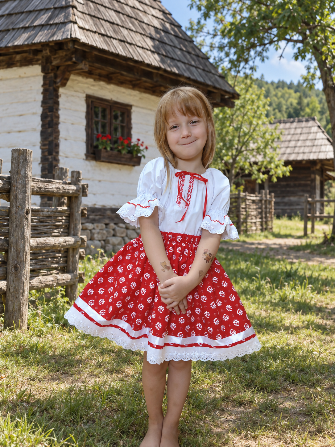 Detská folklórna sukňa Marienka